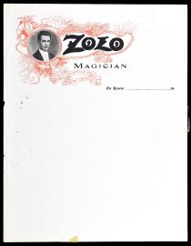 Zolo, the Magician Letterhead