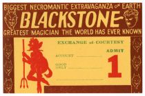 Blackstone, Admit 1 Pass