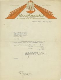 Oaks Magic Co. TLS to Arthur Felsman