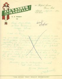 Alexander the Magician ALS to Joe Berg