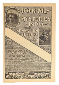 Kar-Mi and His Mysteries of India Advertisement