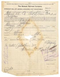 Herbert Albini Bill of Lading