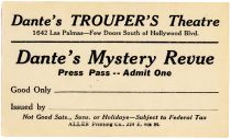 Dante's Mystery Revue Press Pass