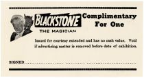 Blackstone Complimentary Ticket