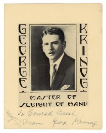 George Krinog Inscribed and Signed Brochure