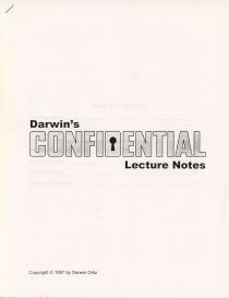 Darwin's Confidential Lecture Notes