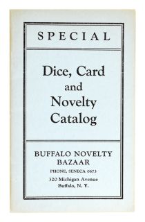 Buffalo Novelty Bazaar: Special Dice, Card and Novelty Catalog