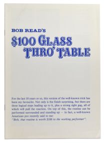 $100 Glass Thro' Table