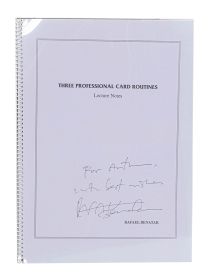 Three Professional Card Routines, Lecture Notes (Inscribed and Signed)