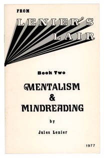 From Lenier's Lair, Book Two: Mentalism and Mindreading