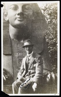 Richard Armour and Sphinx, Signed Postcard