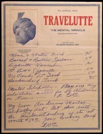 Two Travelutte Letterheads with Purchase Lists