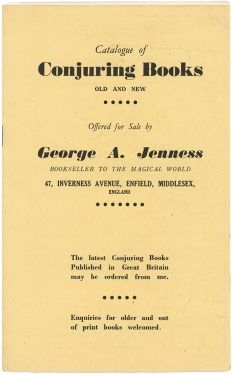 A Catalogue of Conjuring Books Old and New Offered for Sale by George A. Jenness