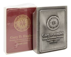 Gary D. Hughes Pewter Playing Card Deck Holder
