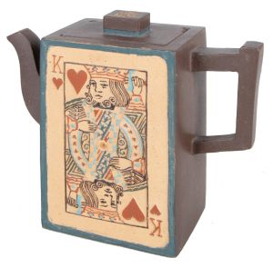 Card Motif Teapot