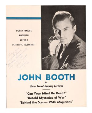 John Booth Brochure, Inscribed and Signed