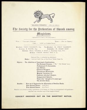 The Society for the Prevention of Swank Among Magicians