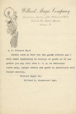 Willard Magic Company Correspondence