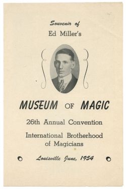 Souvenir of Ed Miller's Museum of Magic