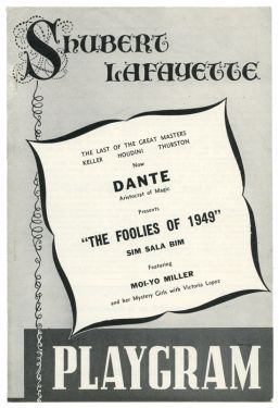 Dante: Shubert-Lafayette Theatre Program