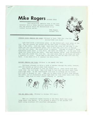 Mike Rogers Lecture Notes