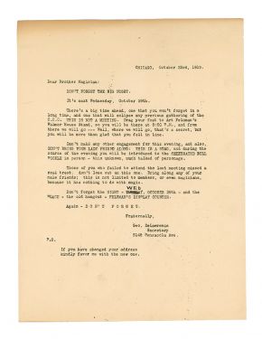 Geo. DeLawrence Typed Letter