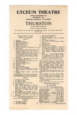 Thurston Lyceum Theatre Program