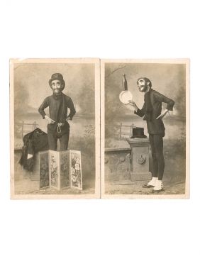 Vintage Clown Real Photo Postcards