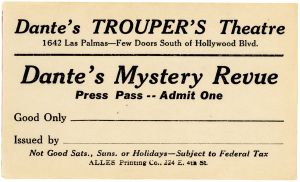 Dante's Mystery Revue Press Pass