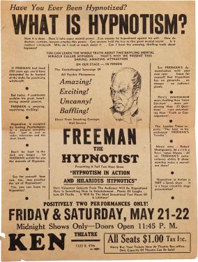 Freeman the Hypnotist Flier