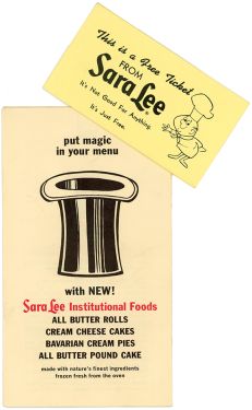 Sarah Lee Folding Advertising Brochure - Put Magic In Your Menu