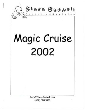 Magic Cruise 2002 Lecture Notes