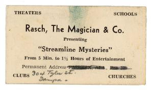 Rasch, the Magician & Co. Business Card