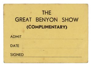 The Great Benyon Show Complimentary Ticket