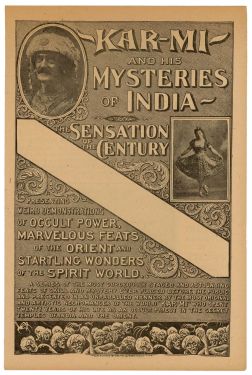 Kar-Mi and His Mysteries of India Advertisement