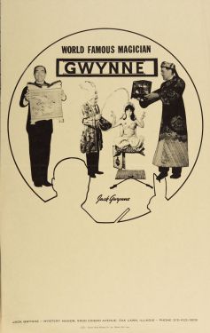 World Famous Magician Gwynne Poster