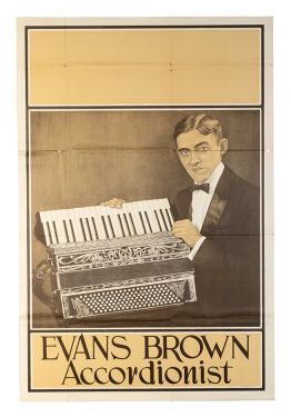 Evans Brown Accordionist Poster