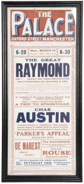 The Great Raymond at The Palace Doorhanger, Framed