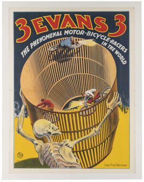 3 Evans The phenomenal Motor-Bicycle-Racers in the World Poster