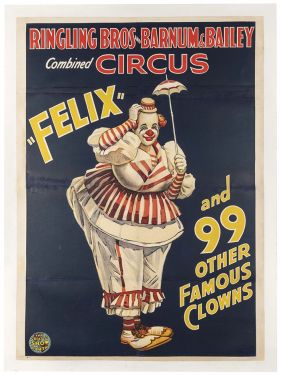 Ringling Bros and Barnum & Bailey Circus Clown "Felix" Poster