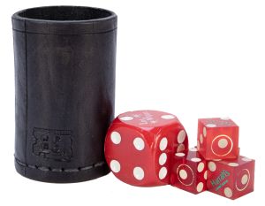 Black Leather Dice Cup