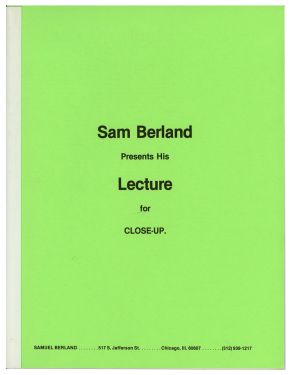 Sam Berland Presents His Lecture for Close-Up (Inscribed and Signed)