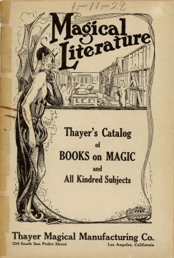 Thayer's Catalog of Books on Magic and All Kindred Subjects
