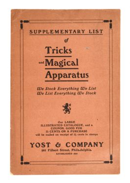 Yost's Supplementary List of Tricks and Magical Apparatus (2)