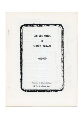 Arnold Furst Lecture Notes