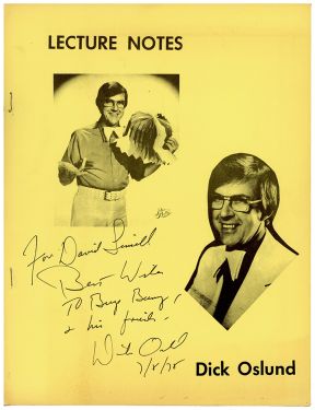Dick Oslund Lecture Notes (Inscribed and Signed)