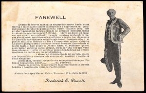 Frederick E. Powell Farewell Postcard