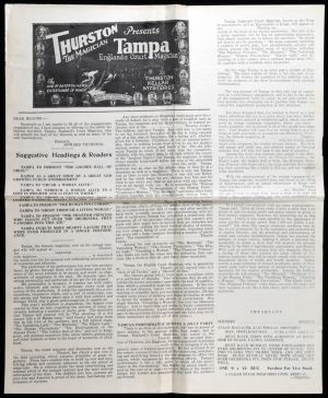 Thurston Presents Tampa Advertisement